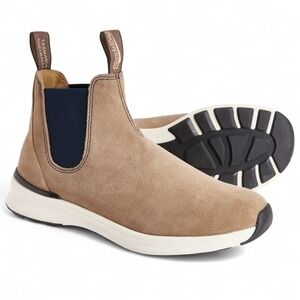 Blundstone Elastic Sided Boot Active Womens US Size 8 Sand Navy Chelsea -worn 1x